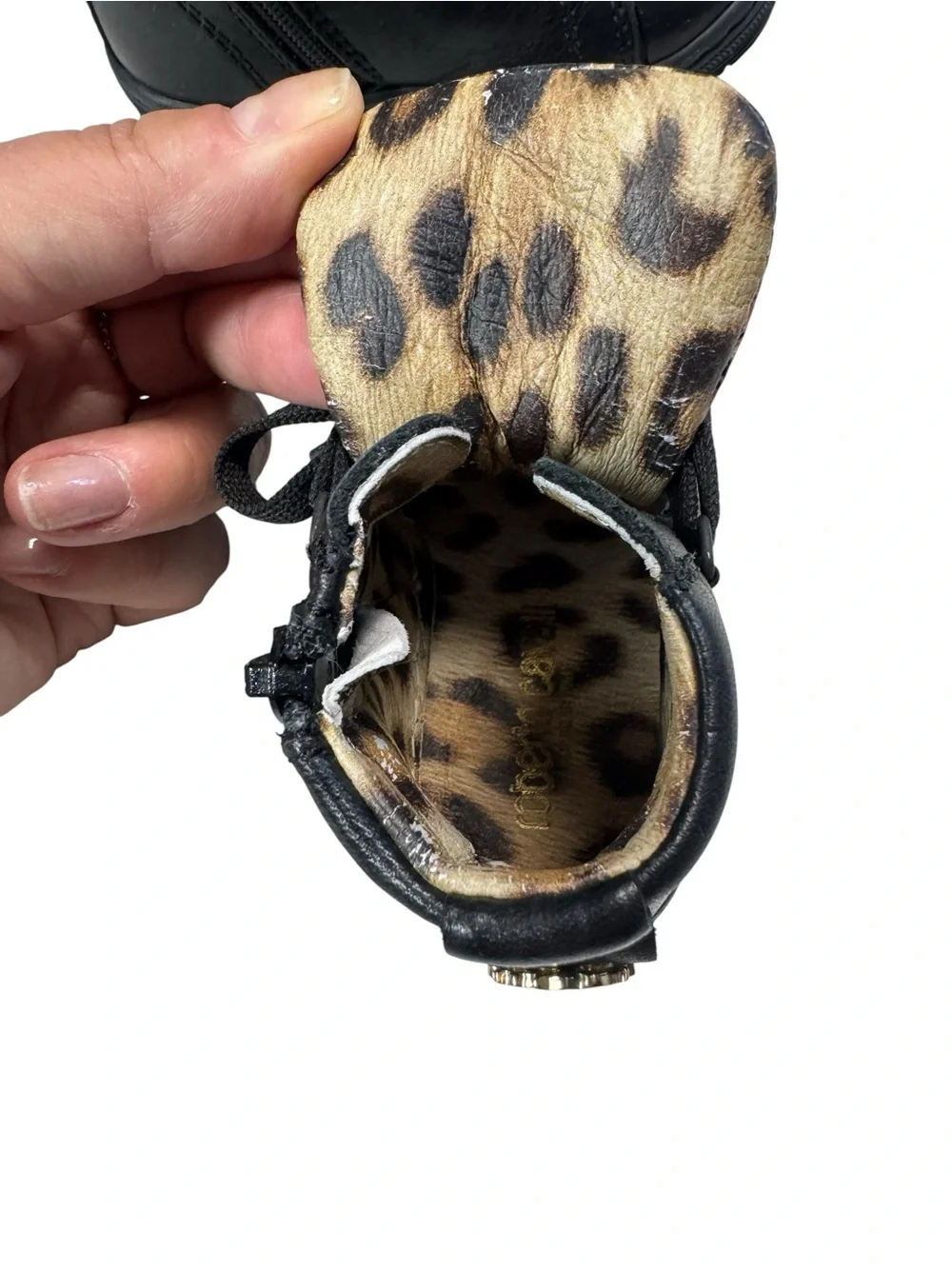 New Roberto Cavalli Black Animal Print Baby Girl Boots Size 20 US 5.5